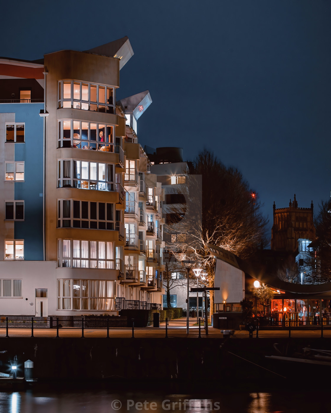 "Bristol Houses on the Water" stock image