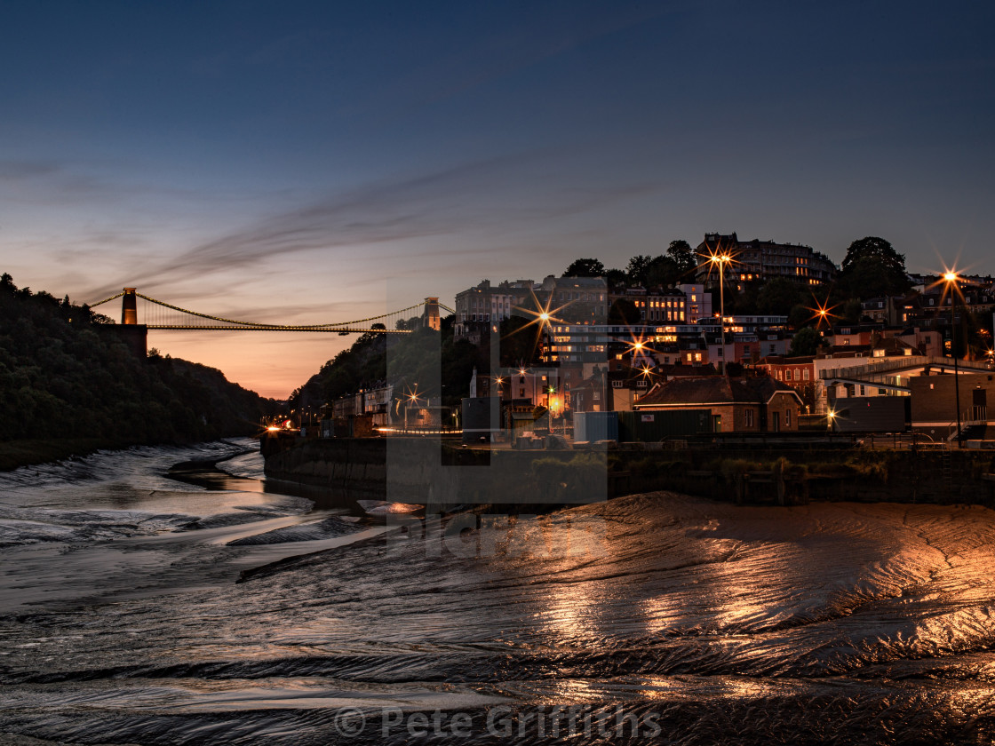 "Bristol at Night" stock image