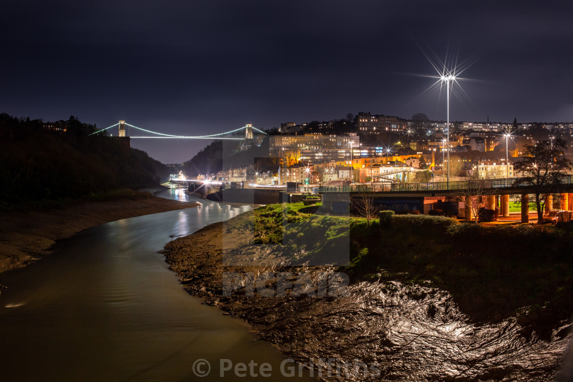 "Bristol at Night" stock image