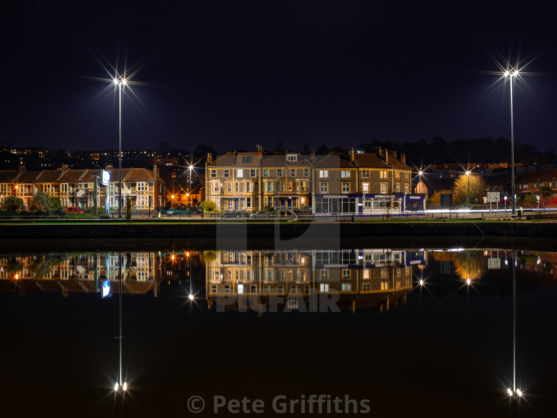 "Bristol at Night" stock image