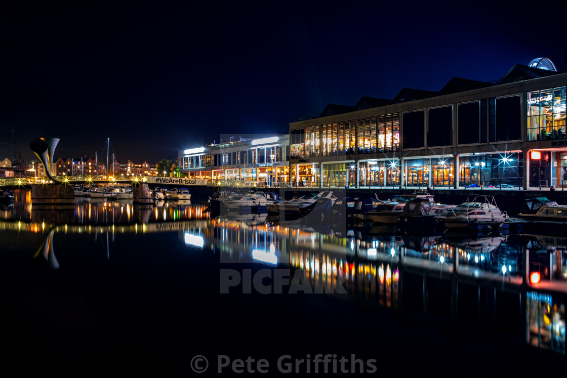 "Bristol at Night" stock image