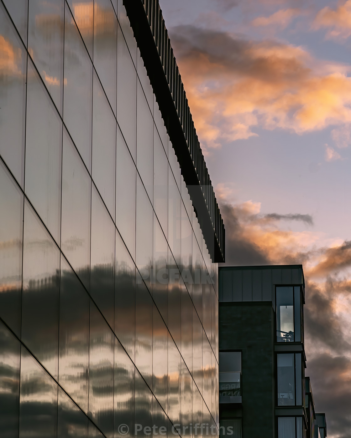 "Sunset reflections" stock image