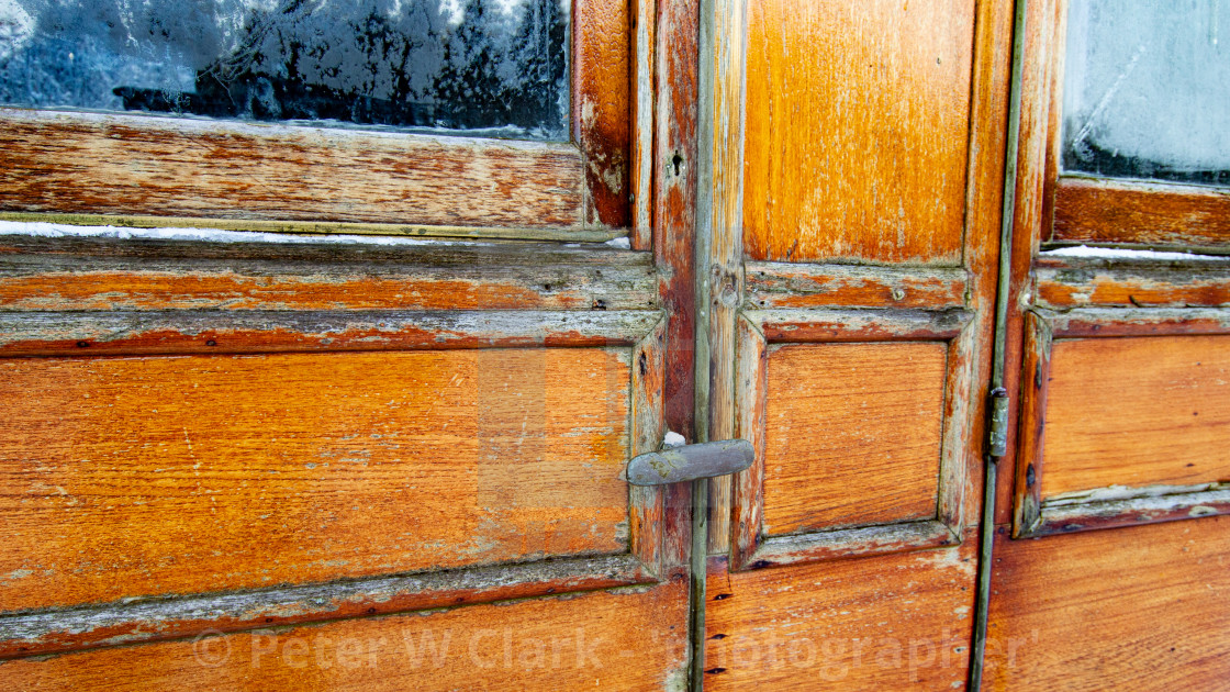 "Vintage carriage/Saloon Door Detail on display at Embsay and Bolton Abbey Steam Railway" by Peter W. Clark - 'photographer' - £10.00 "Vintage carriage/Saloon Door Detail on display at Embsay and Bolton Abbey Steam Railway" stock image
