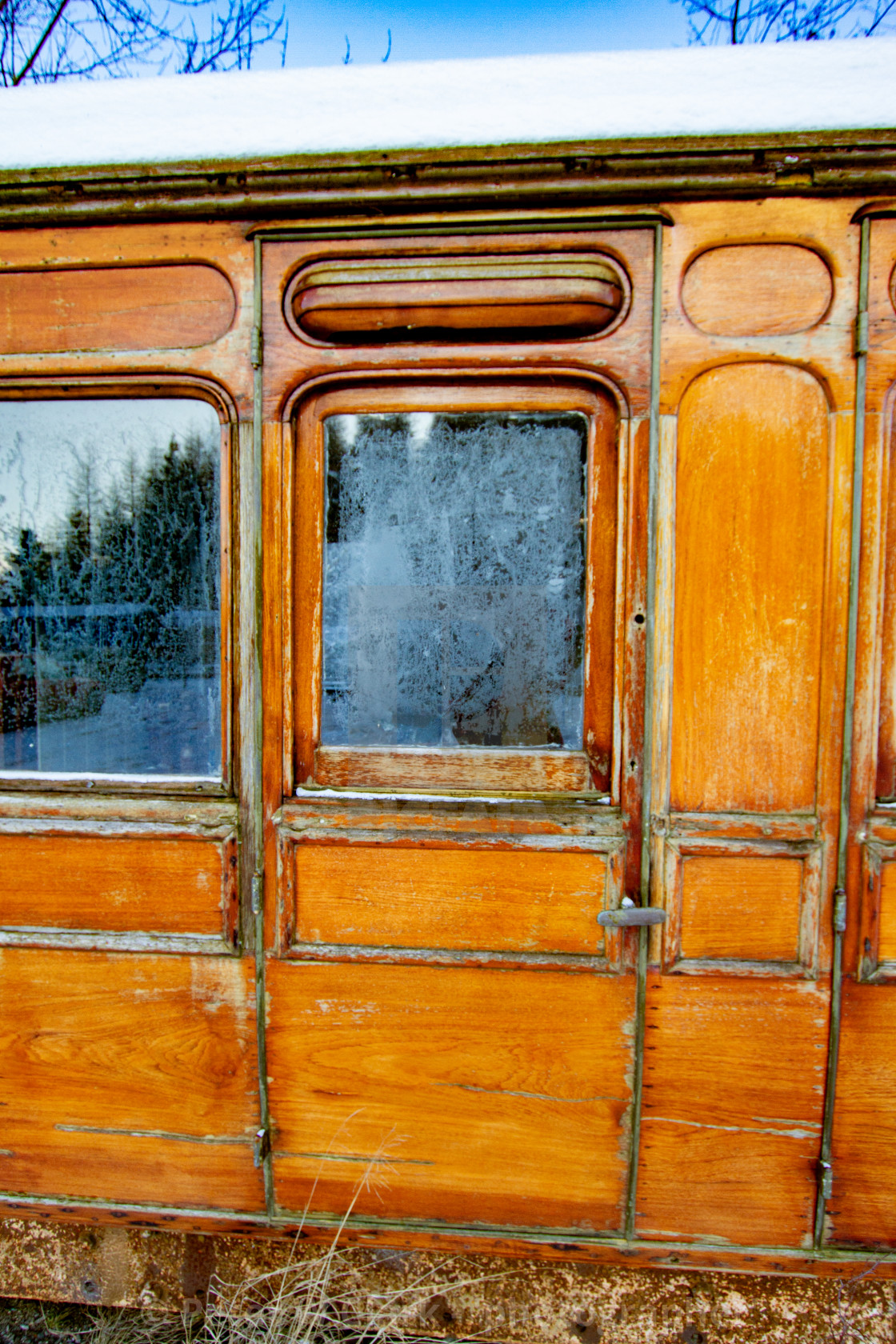 "Vintage carriage/Saloon Door Detail on display at Embsay and Bolton Abbey Steam Railway" by Peter W. Clark - 'photographer' - £10.00 "Vintage carriage/Saloon Door Detail on display at Embsay and Bolton Abbey Steam Railway" stock image