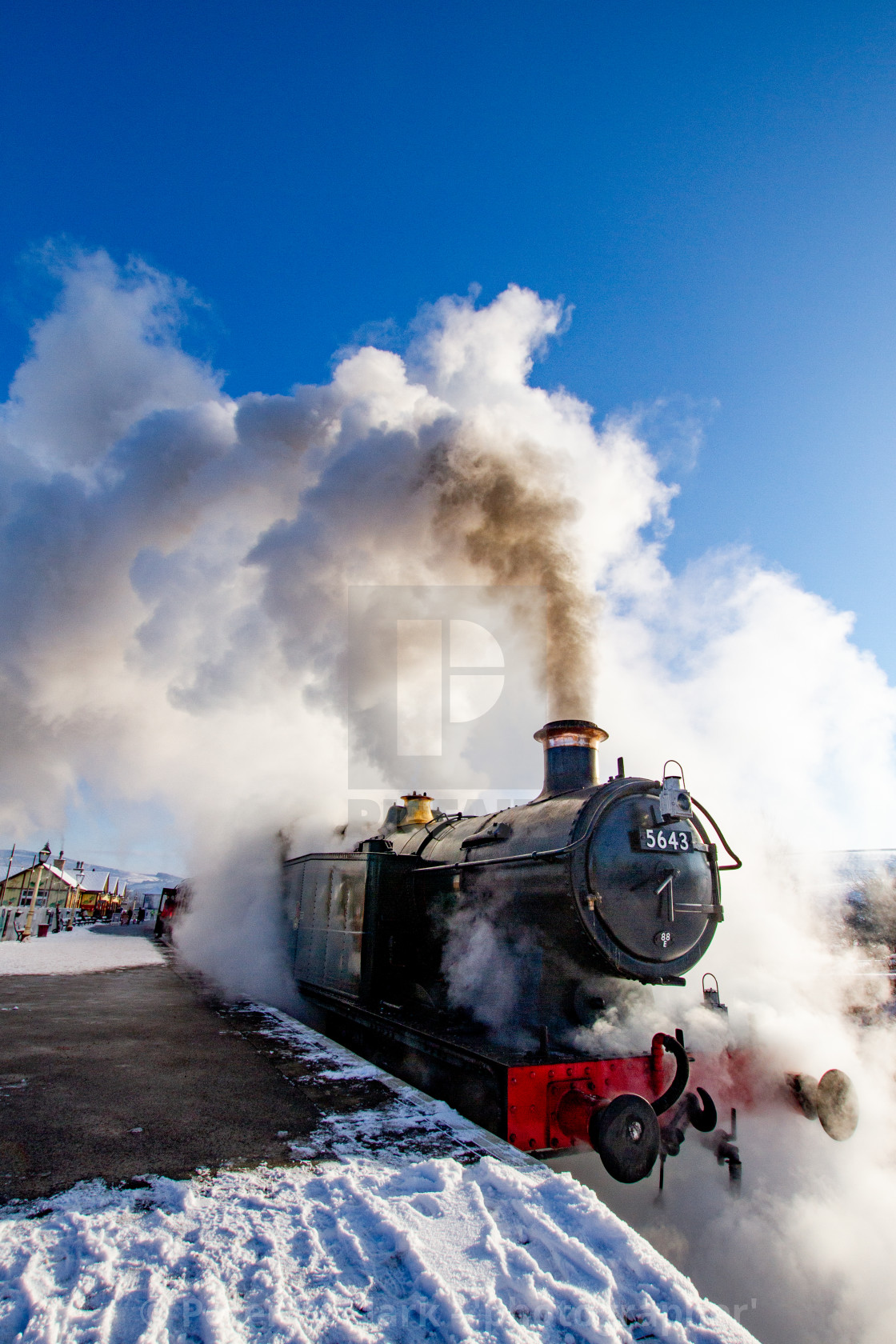 "Locomotive no. 5643, Class 5600, Origin GWR in use at Embsay and Bolton Abbey Steam Railway" by Peter W. Clark - 'photographer' - £10.00 "Locomotive no. 5643, Class 5600, Origin GWR in use at Embsay and Bolton Abbey Steam Railway" stock image