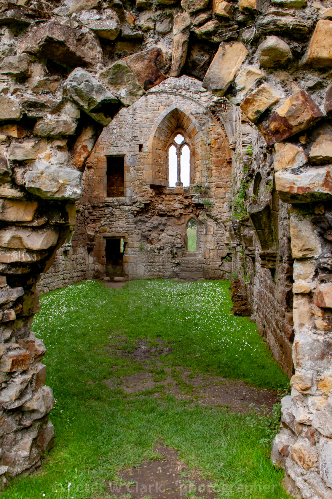 "The Ruins of The Abbey of St Agatha, Easby, Nr Richmond, Yorkshire." by Peter W. Clark - 'photographer' - £10.00 "The Ruins of The Abbey of St Agatha, Easby, Nr Richmond, Yorkshire." stock image