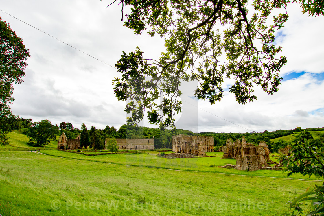 "The Ruins of The Abbey of St Agatha, Easby, Nr Richmond, Yorkshire." by Peter W. Clark - 'photographer' - £10.00 "The Ruins of The Abbey of St Agatha, Easby, Nr Richmond, Yorkshire." stock image