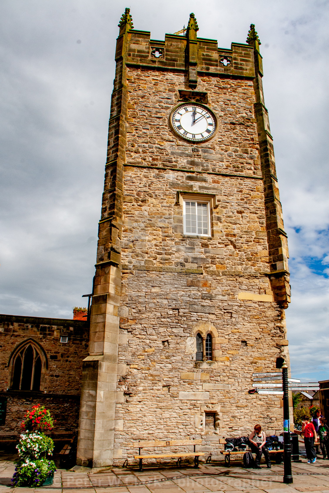 "Former Holy Trinity Church Tower a Grade I Listed Building in The Market Place, Richmond, North Yorkshire." by Peter W. Clark - 'photographer' - £15.00 "Former Holy Trinity Church Tower a Grade I Listed Building in The Market Place, Richmond, North Yorkshire." stock image