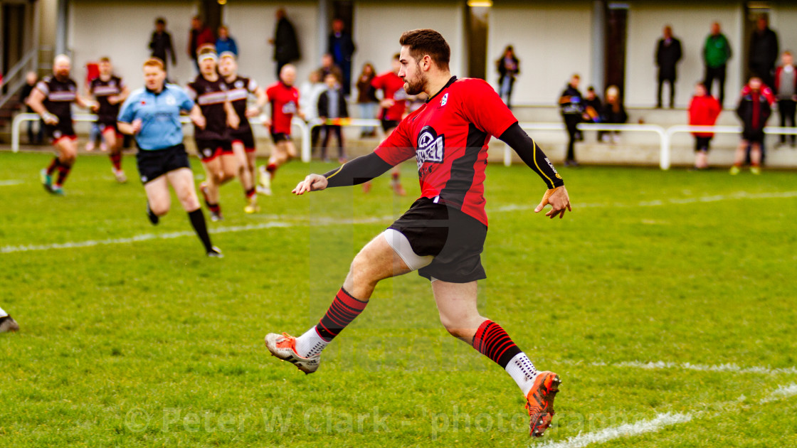 "Ilkley RUFC vs Blaydon RFC, 14/03/2020" by Peter W. Clark - 'photographer' - £8.00 "Ilkley RUFC vs Blaydon RFC, 14/03/2020" stock image