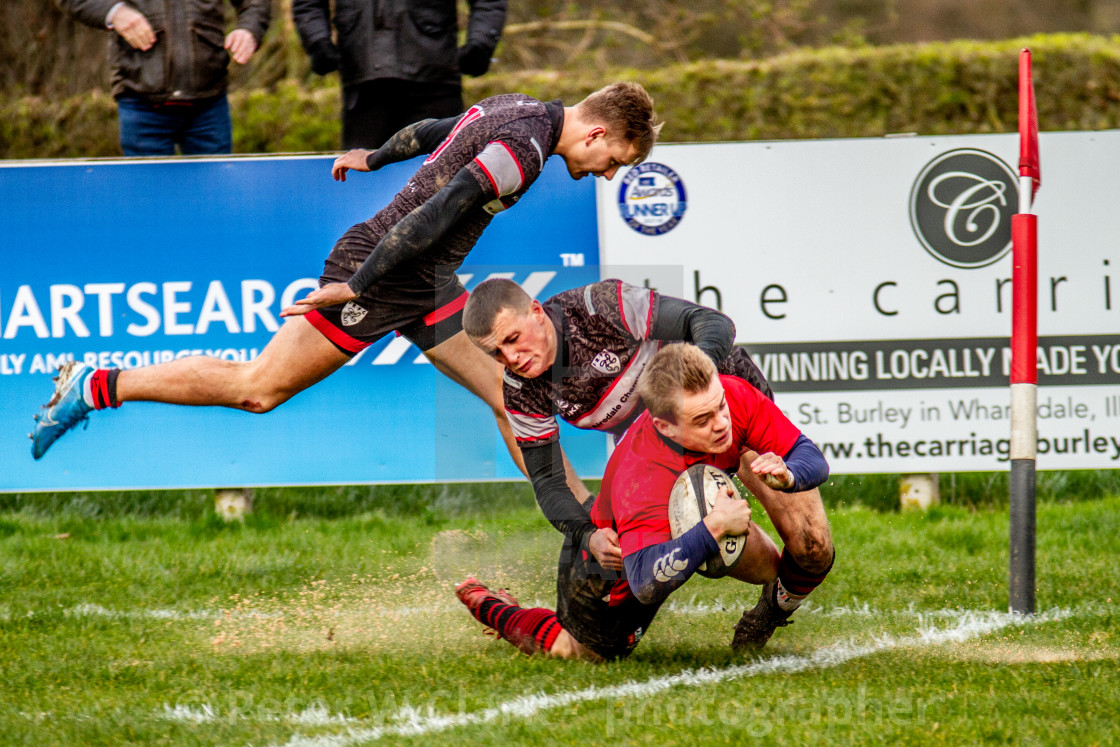 "Ilkley RUFC vs Blaydon RFC, 14/03/2020" by Peter W. Clark - 'photographer' - £8.00 "Ilkley RUFC vs Blaydon RFC, 14/03/2020" stock image