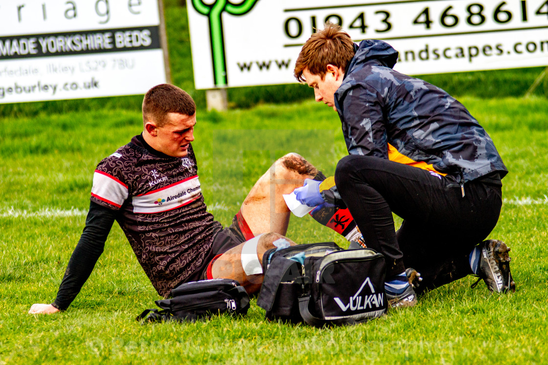 "Ilkley RUFC vs Blaydon RFC, 14/03/2020" by Peter W. Clark - 'photographer' - £8.00 "Ilkley RUFC vs Blaydon RFC, 14/03/2020" stock image