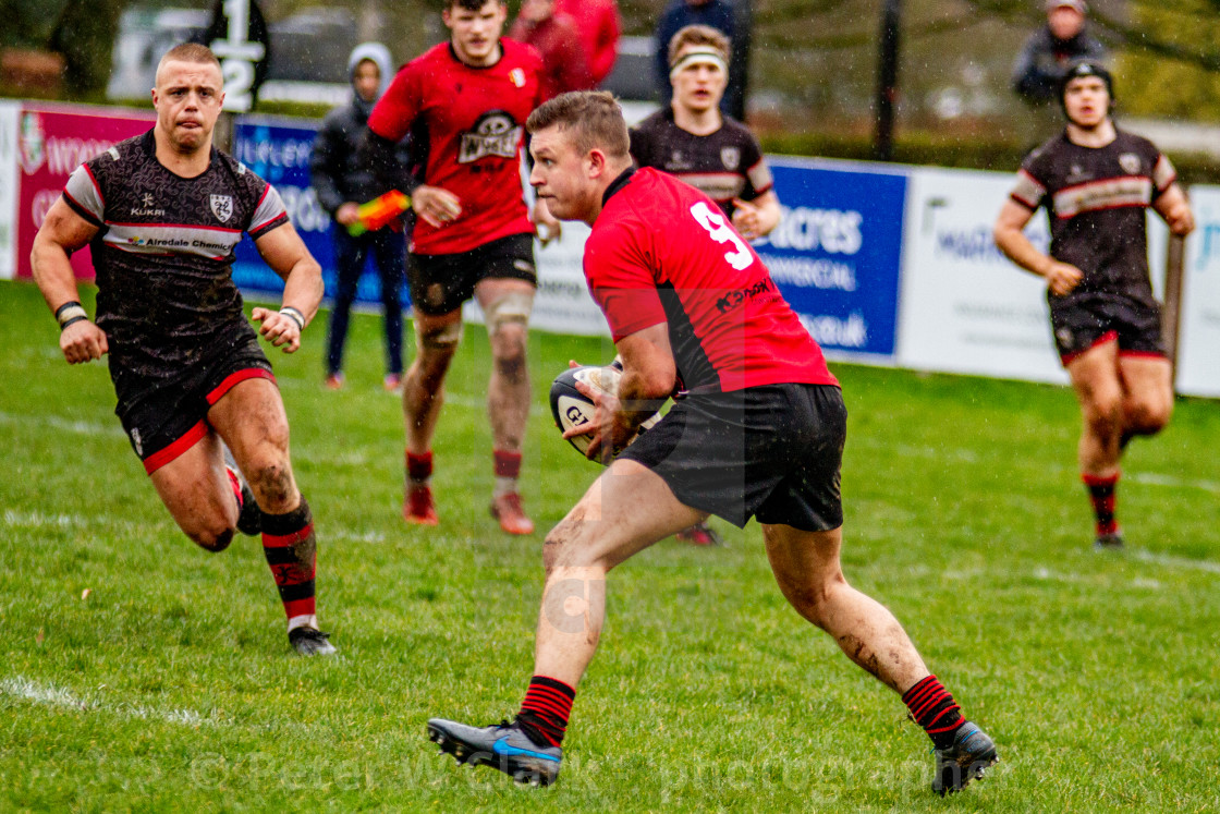 "Ilkley RUFC vs Blaydon RFC, 14/03/2020" by Peter W. Clark - 'photographer' - £8.00 "Ilkley RUFC vs Blaydon RFC, 14/03/2020" stock image