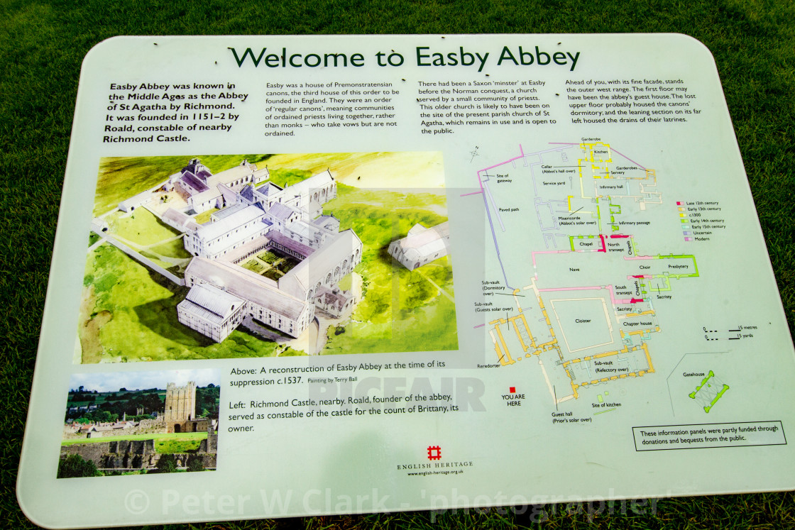 "Easby Abbey, The Abbey of Saint Agatha" by Peter W. Clark - 'photographer' - £10.00 "Easby Abbey, The Abbey of Saint Agatha" stock image