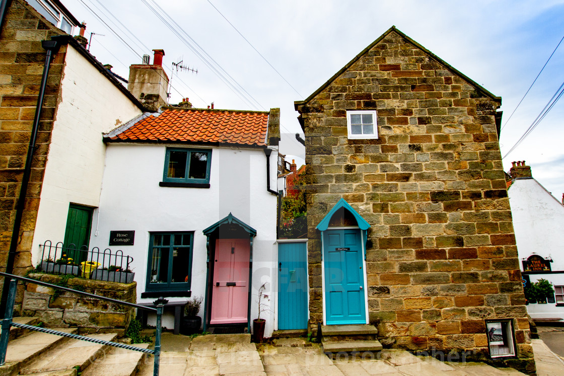 "Cottages, New Road, Robin Hoods Bay, Yorkshire, England." by Peter W. Clark - 'photographer' - £15.00 "Cottages, New Road, Robin Hoods Bay, Yorkshire, England." stock image