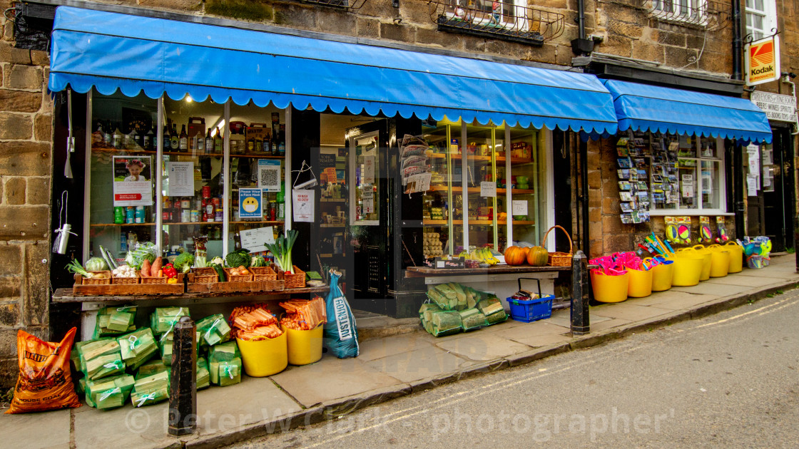 "Shops, New Road, Robin Hoods Bay, Yorkshire." by Peter W. Clark - 'photographer' - £10.00 "Shops, New Road, Robin Hoods Bay, Yorkshire." stock image