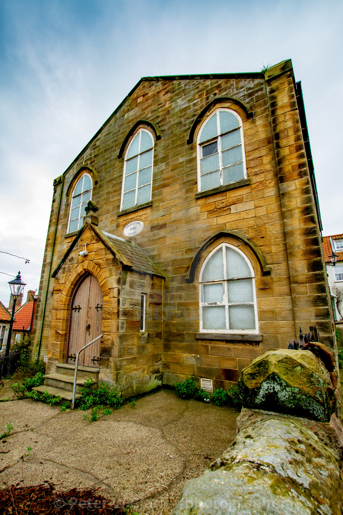 "Congregational Church, United Reformed Church, Fisherhead, Robin Hoods Bay, Yorkshire." by Peter W. Clark - 'photographer' - £15.00 "Congregational Church, United Reformed Church, Fisherhead, Robin Hoods Bay, Yorkshire." stock image