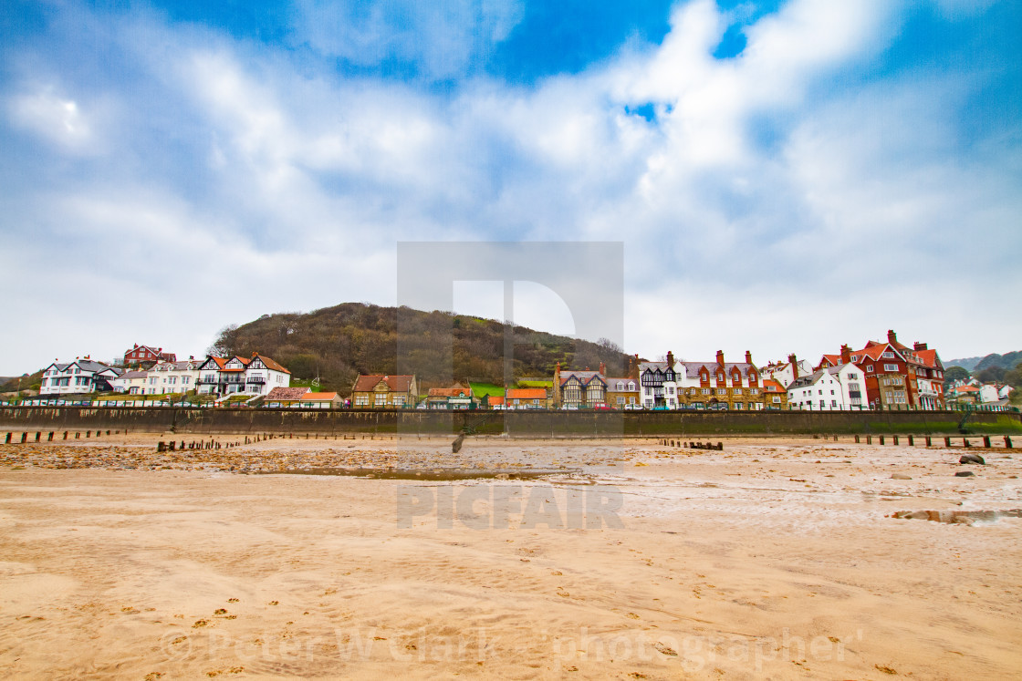 "Sandsend and the beach, Yorkshire, England." by Peter W. Clark - 'photographer' - £20.00 "Sandsend and the beach, Yorkshire, England." stock image