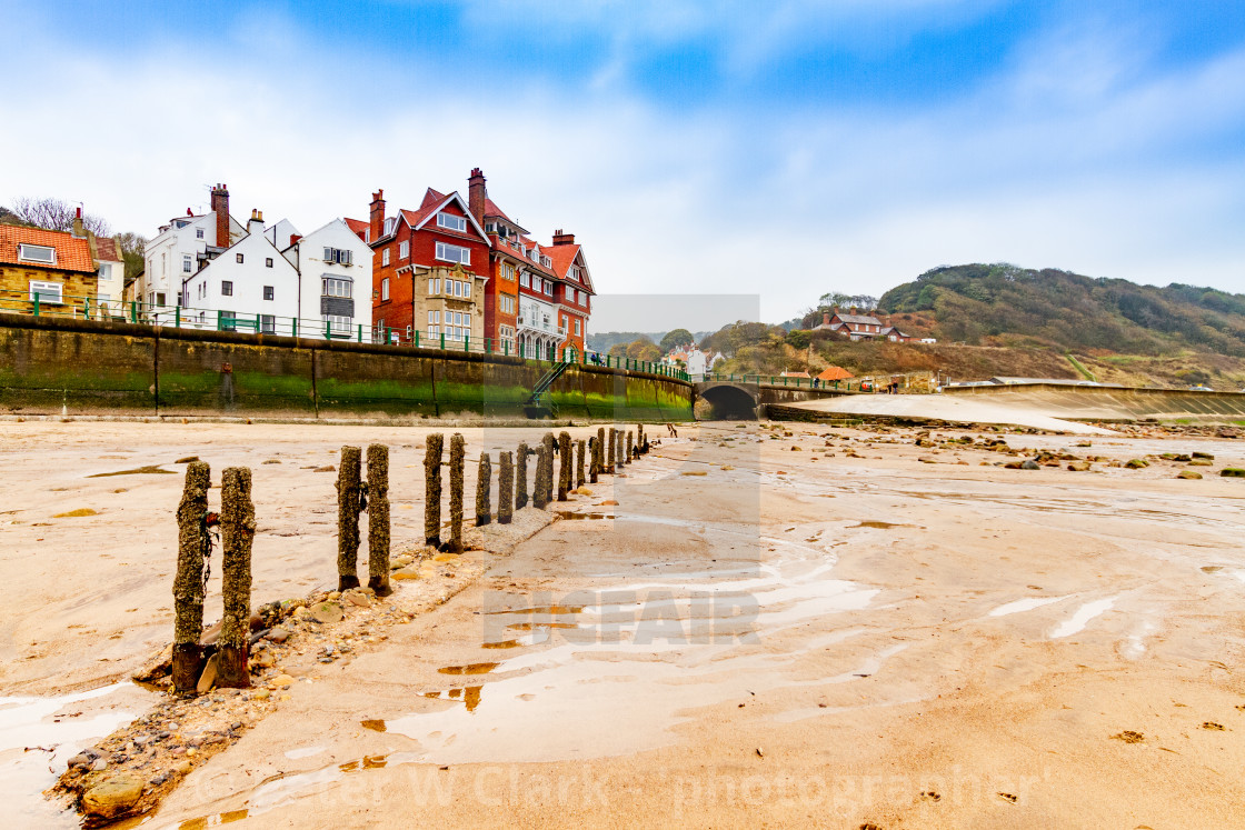 "Sandsend and the beach, Yorkshire, England." by Peter W. Clark - 'photographer' - £20.00 "Sandsend and the beach, Yorkshire, England." stock image