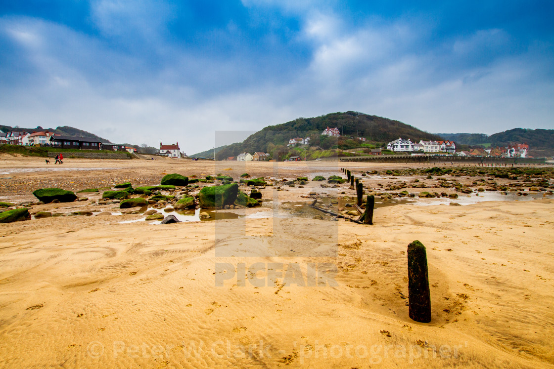 "Sandsend and the beach, Yorkshire, England." by Peter W. Clark - 'photographer' - £20.00 "Sandsend and the beach, Yorkshire, England." stock image