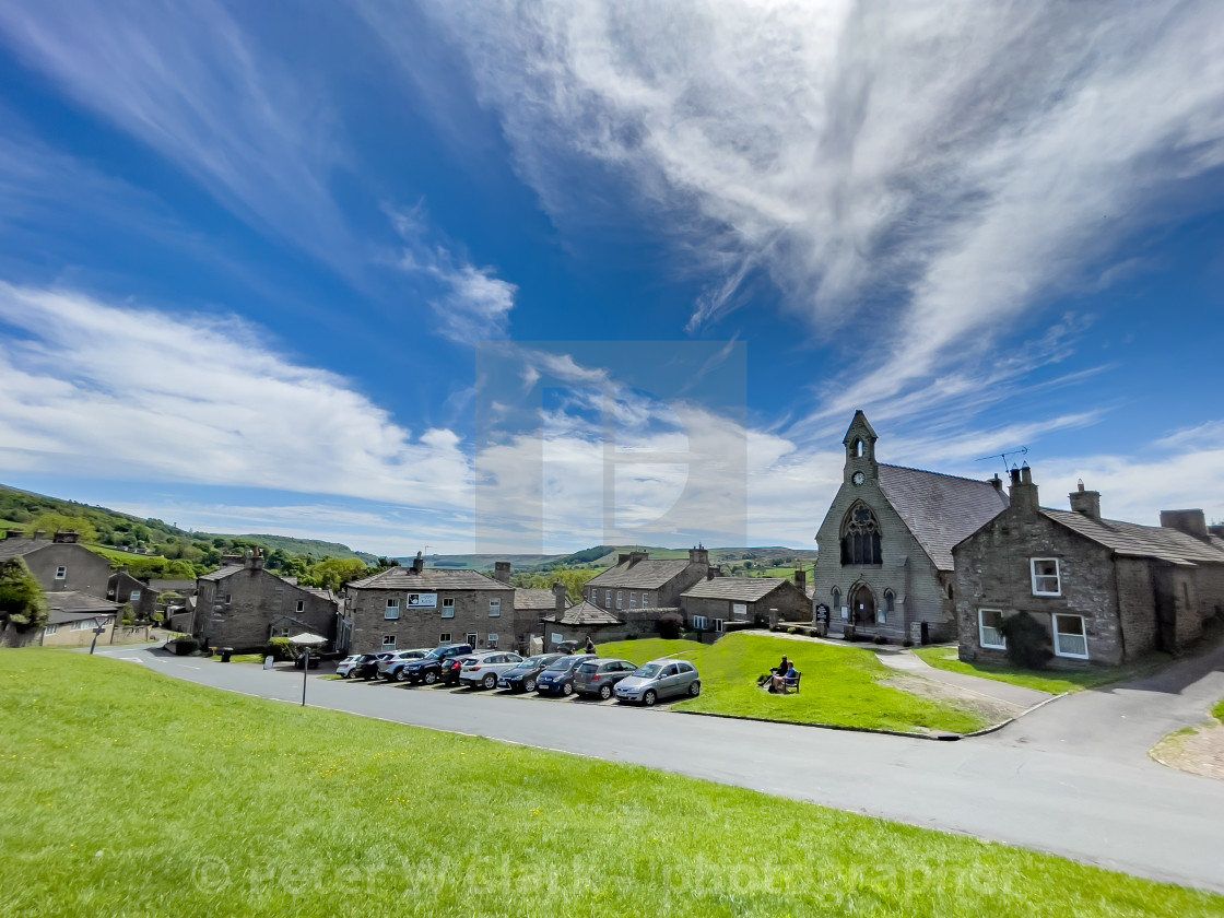 "Village Green, Reeth, Swaledale" by Peter W. Clark - 'photographer' - £10.00 "Village Green, Reeth, Swaledale" stock image