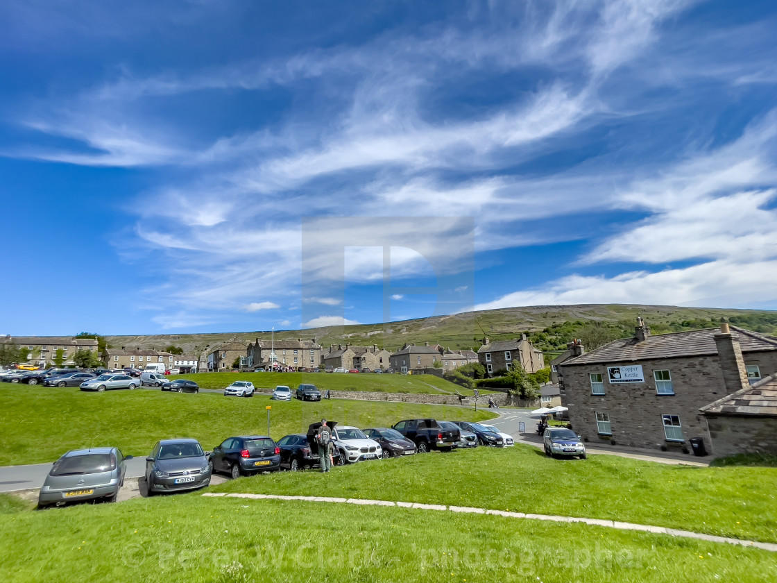 "Village Green, Reeth, Swaledale" by Peter W. Clark - 'photographer' - £15.00 "Village Green, Reeth, Swaledale" stock image