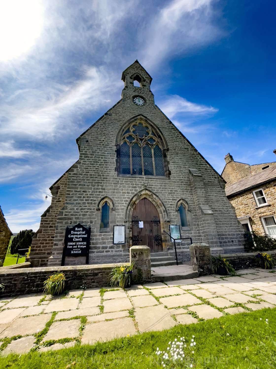"Evangelical Congregational Church, Reeth, Swaledale." by Peter W. Clark - 'photographer' - £10.00 "Evangelical Congregational Church, Reeth, Swaledale." stock image