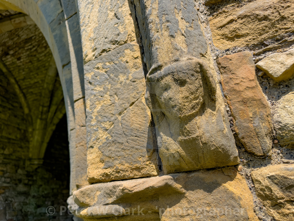 "Easby Abbey, Richmond, The Gatehouse Ruins, entrance." by Peter W. Clark - 'photographer' - £10.00 "Easby Abbey, Richmond, The Gatehouse Ruins, entrance." stock image