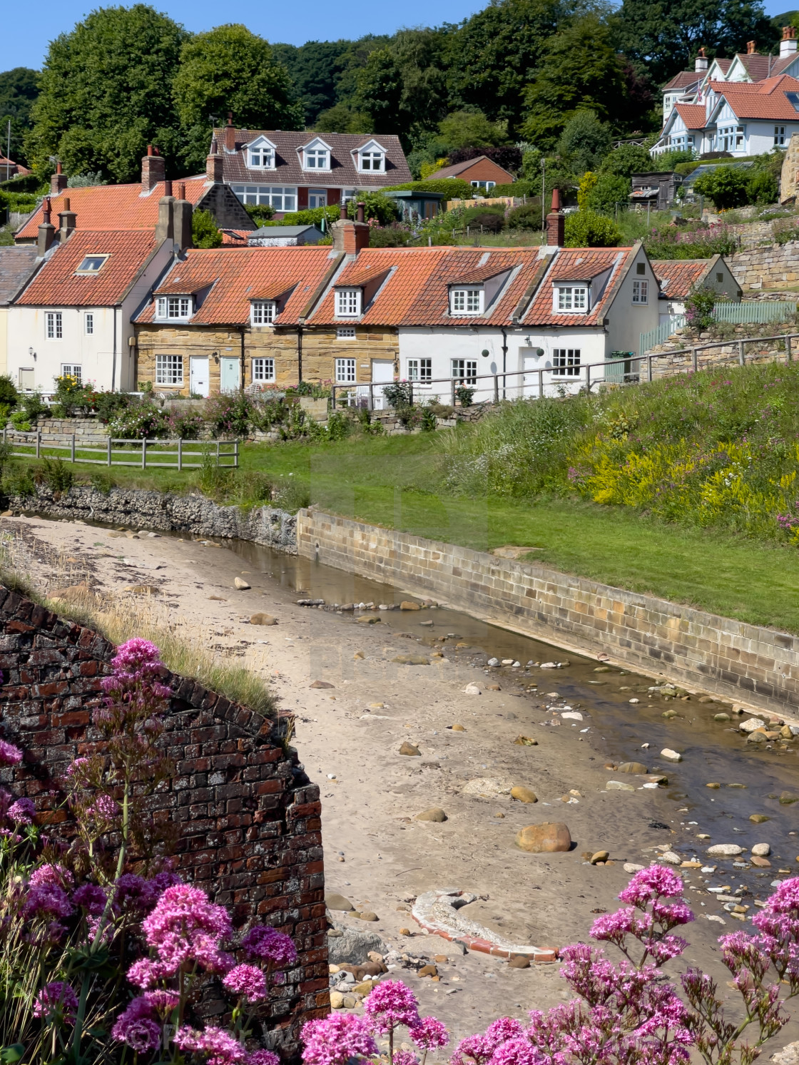"Sandsend, Quaint Coastal Cottages" by Peter W. Clark - 'photographer' - £10.00 "Sandsend, Quaint Coastal Cottages" stock image