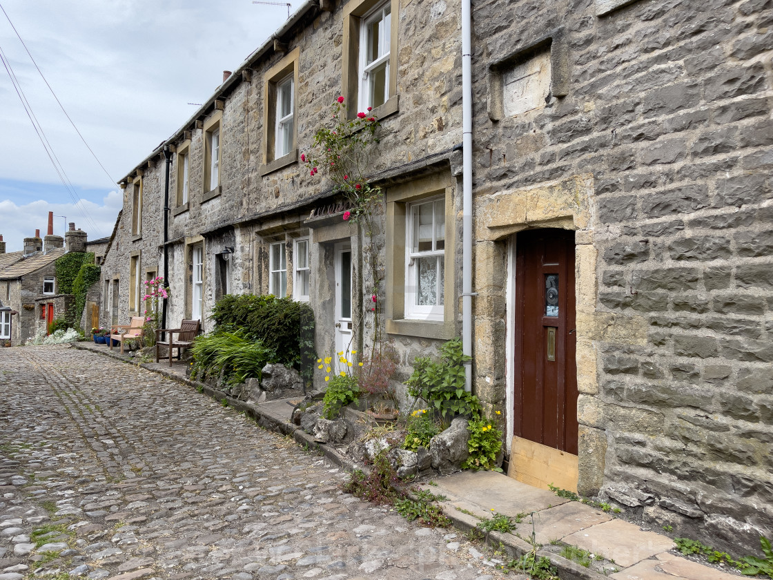 "Grassington, Yorkshire Dales. Cobbled Street." by Peter W. Clark - 'photographer' - £10.00 "Grassington, Yorkshire Dales. Cobbled Street." stock image