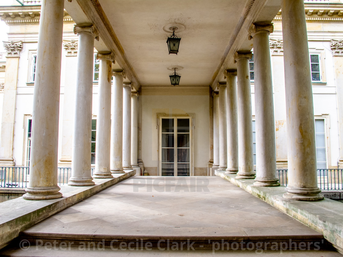 "'Palace on the Isle', in Warsaw's Royal Baths Park, the city's largest park." stock image