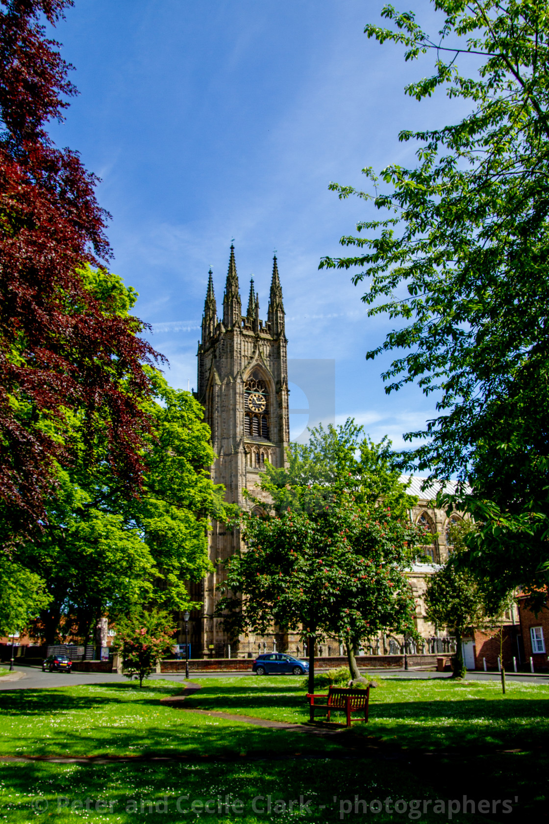 "Priory Church of St Mary, Bridlington." stock image