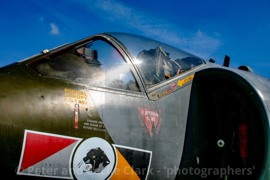 "Hawker Harrier G.R.3 at Yorkshire Air Museum" stock image