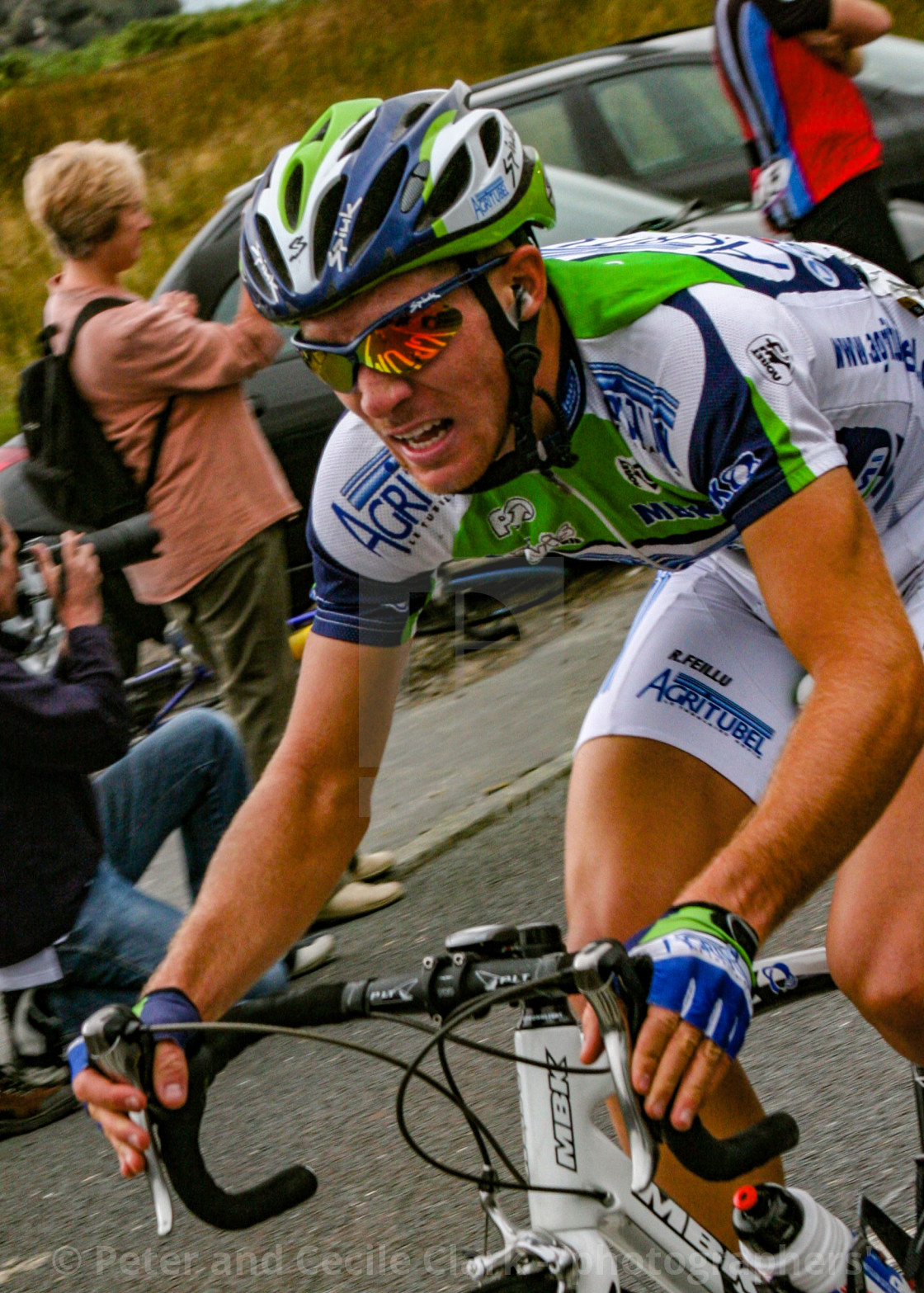 "Participants 2007 Tour of Britain, Ilkley, Cow and Calf Climb" stock image