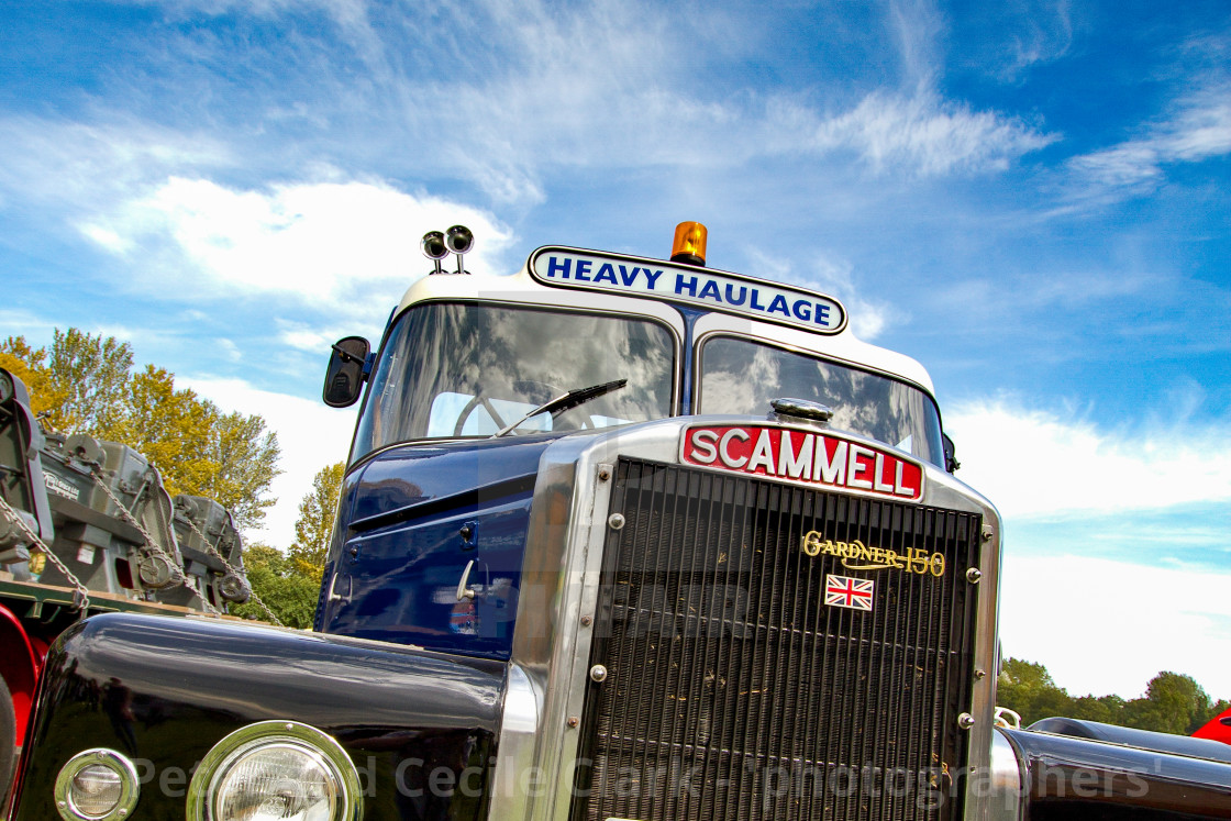 "Scammell Truck on display at 2012 Vintage Transport Extravaganza" stock image