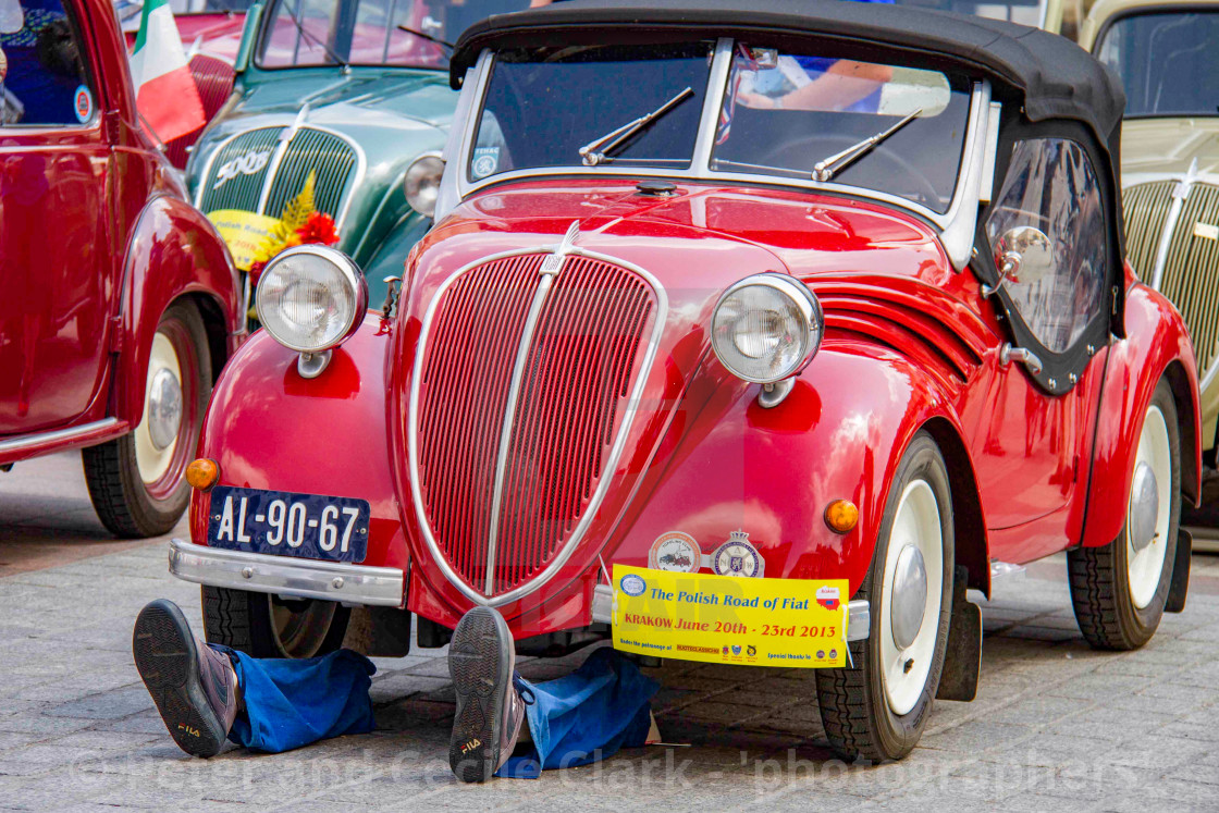 "The Polish Road of Fiat, Krakow 2013, June 20th-23rd" stock image