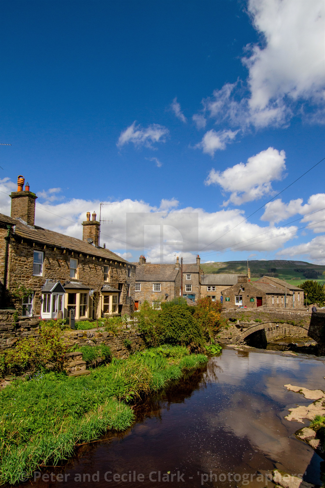 "Hawes, Bridge over Gayle Beck" stock image