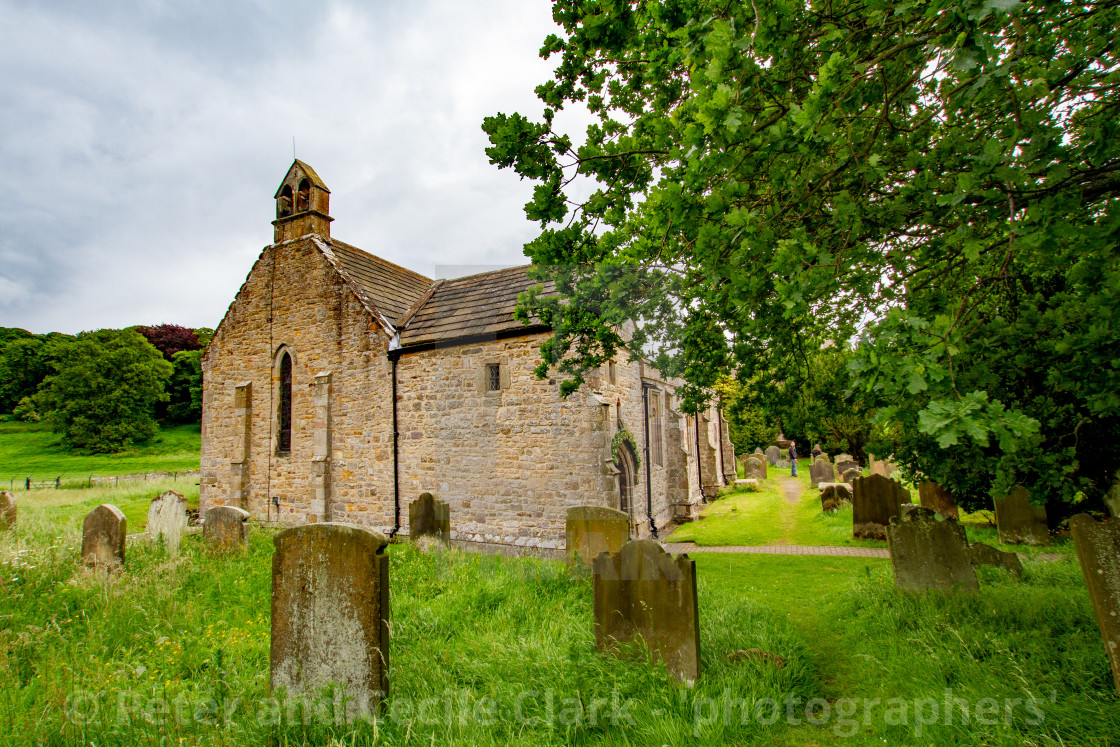 "Parish Church of Saint Agatha, Easby, near Richmond, North Yorkshire." stock image