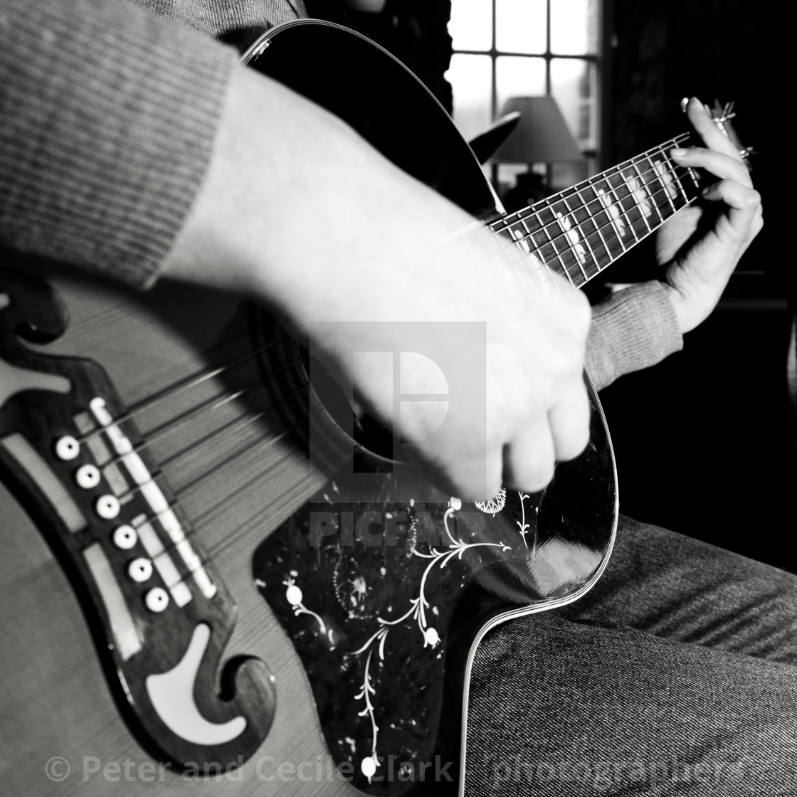 "Guitar Playing" stock image