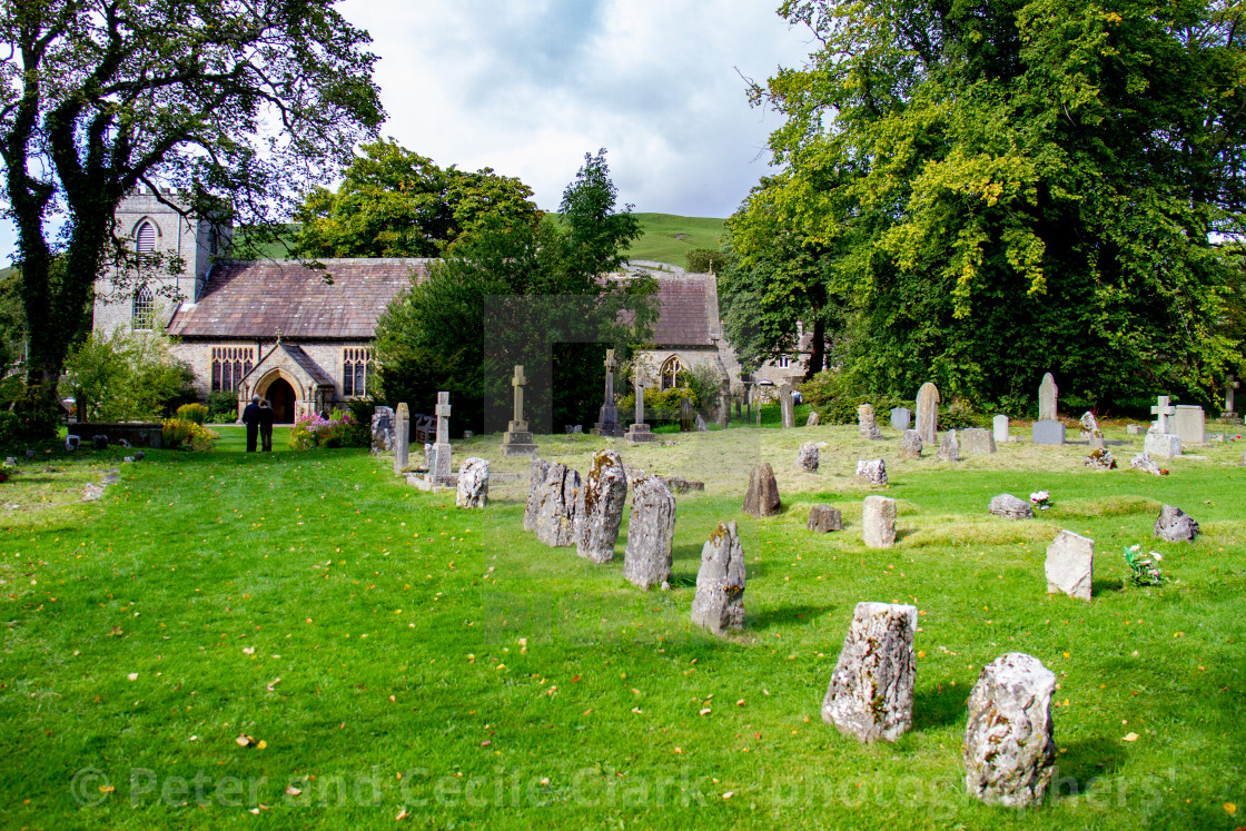 "St Mary's Church, in Kettlewell a Yorshire Dales Village." stock image