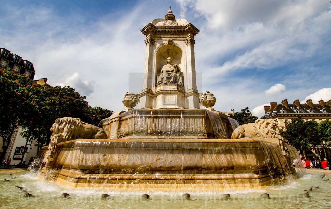 "Fontaine Saint-Sulpice, Paris" stock image