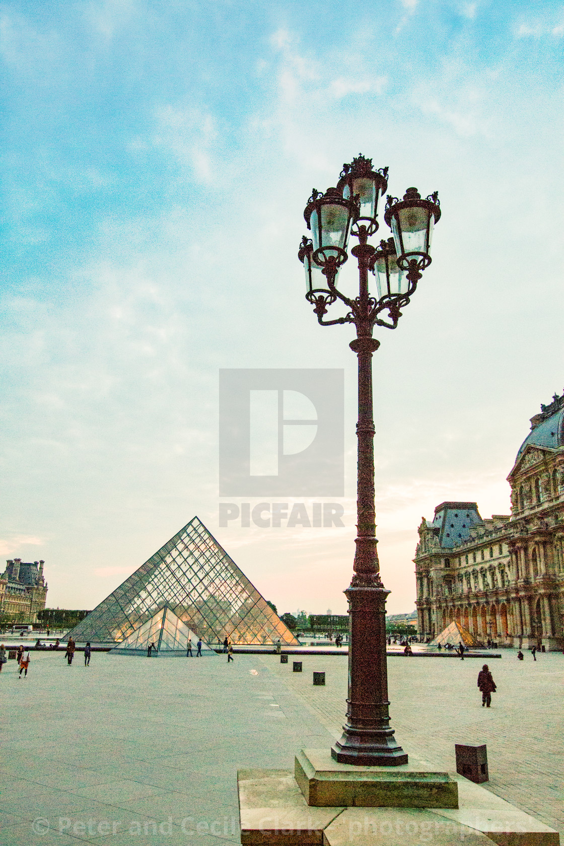 "The Louvre Pyramid, Paris" stock image