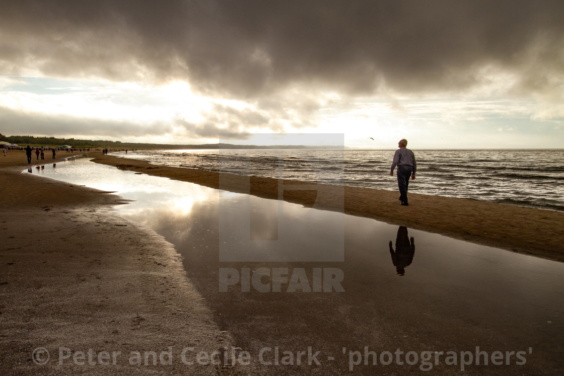 "Swinoujscie Beach, Poland, a Leisure and Sporting Attraction for Visiting Holidaymakers" stock image