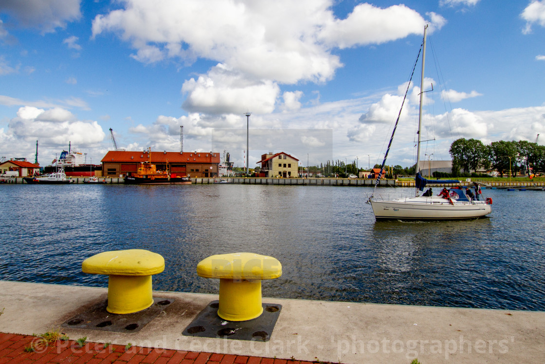 "Swinoujscie, Photographs of a Polish Seaport. Mooring Bollards." stock image