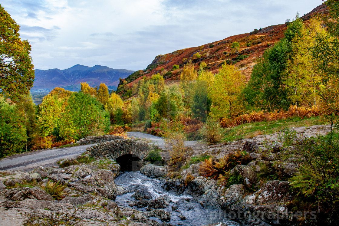 "Ashness Bridge, Lake District, England" stock image