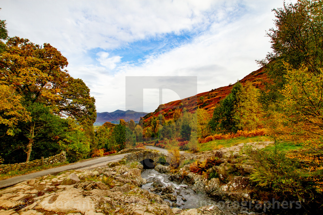 "Ashness Bridge, Lake District, England" stock image