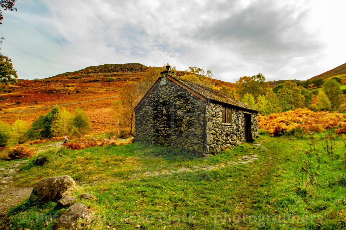 "Bark House Mountain Base, Near Ashness Bridge, Lake District, UK" stock image