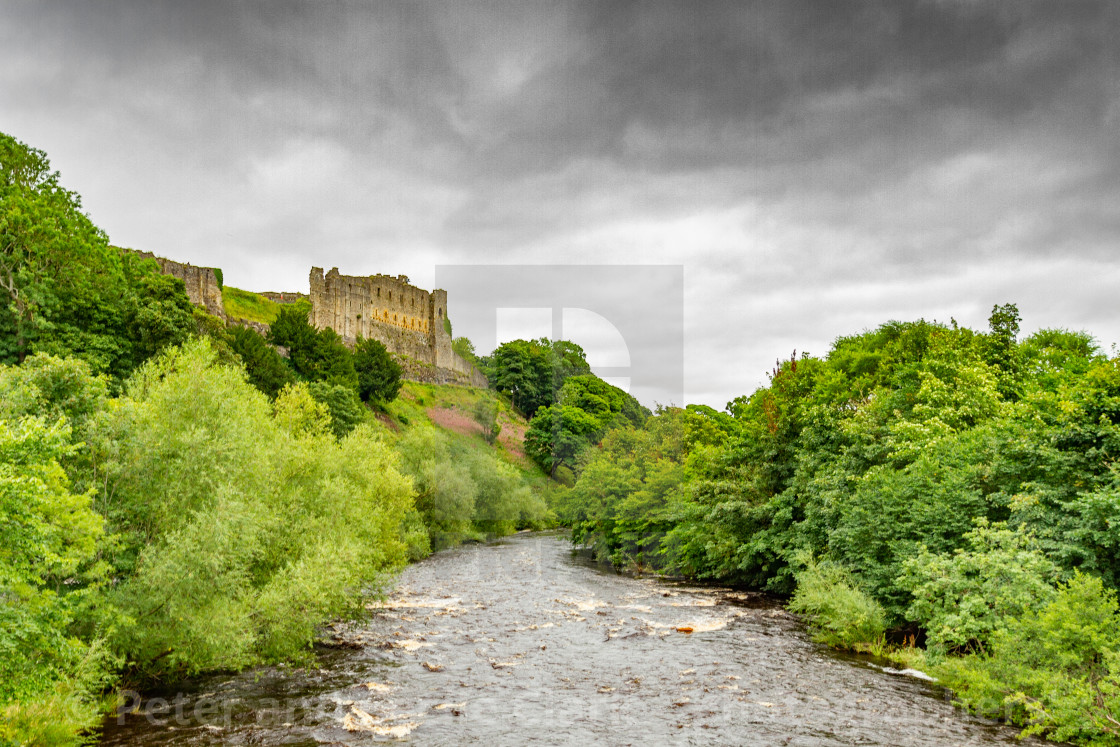 "Richmond Castle, North Yorkshire, England" stock image