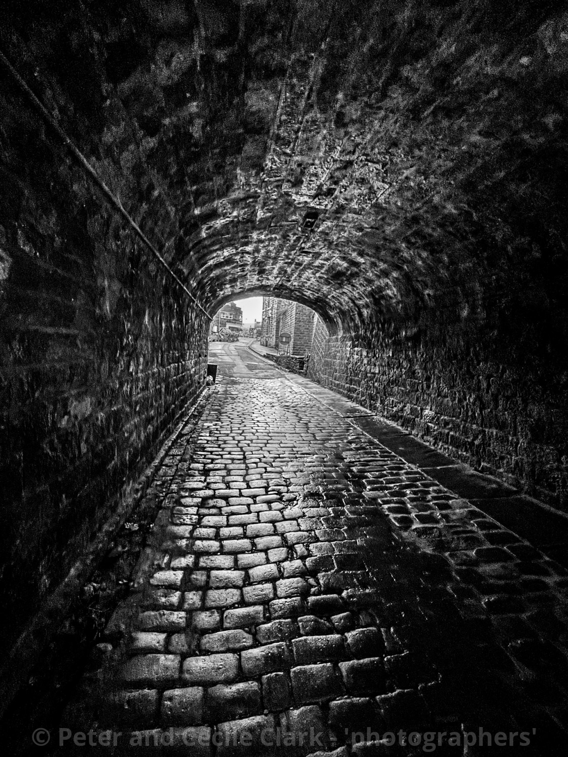 "Aqueduct no.46 under the Leeds Liverpool Canal at Silsden (Cobbydale) Yorkshire, England." stock image