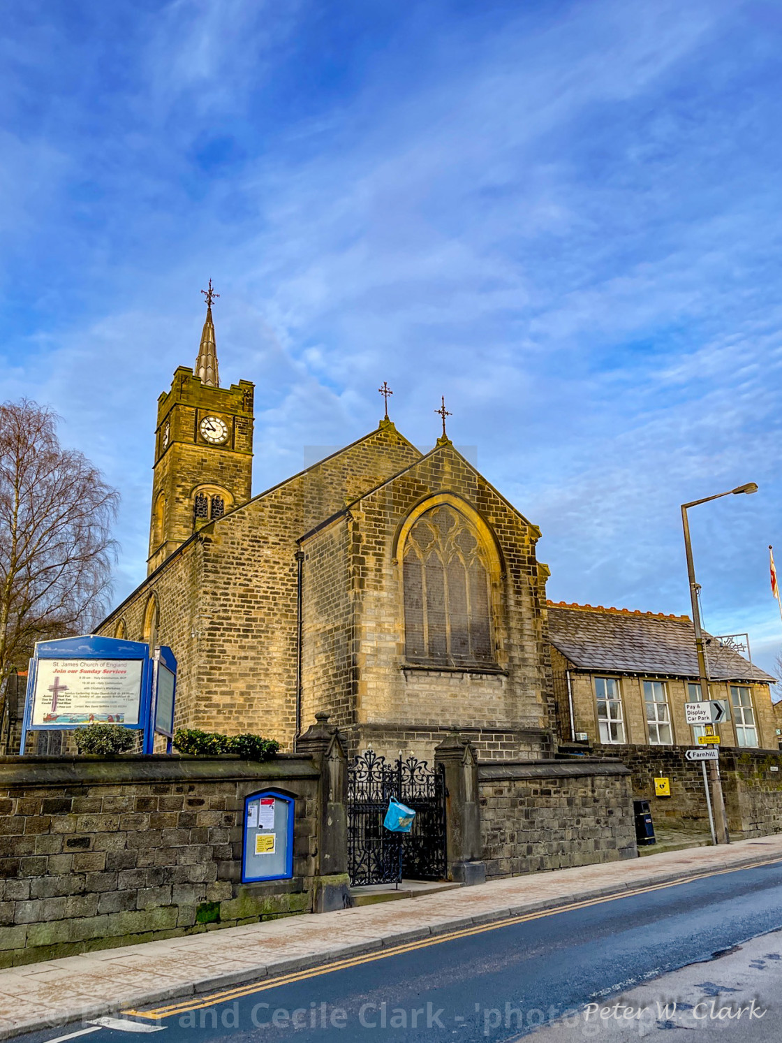 "Silsden, St James, Church of England, Kirkgate, Silsden, Yorkshire, England, UK" stock image