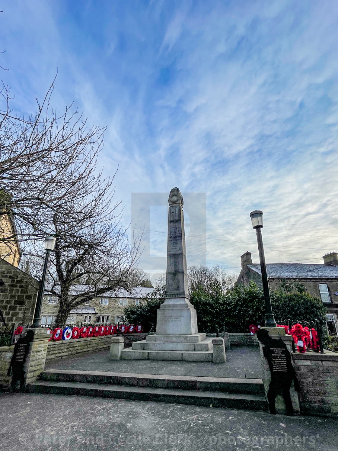 "War Memorial, Silsden (Cobbydale) Yorkshire, England." stock image